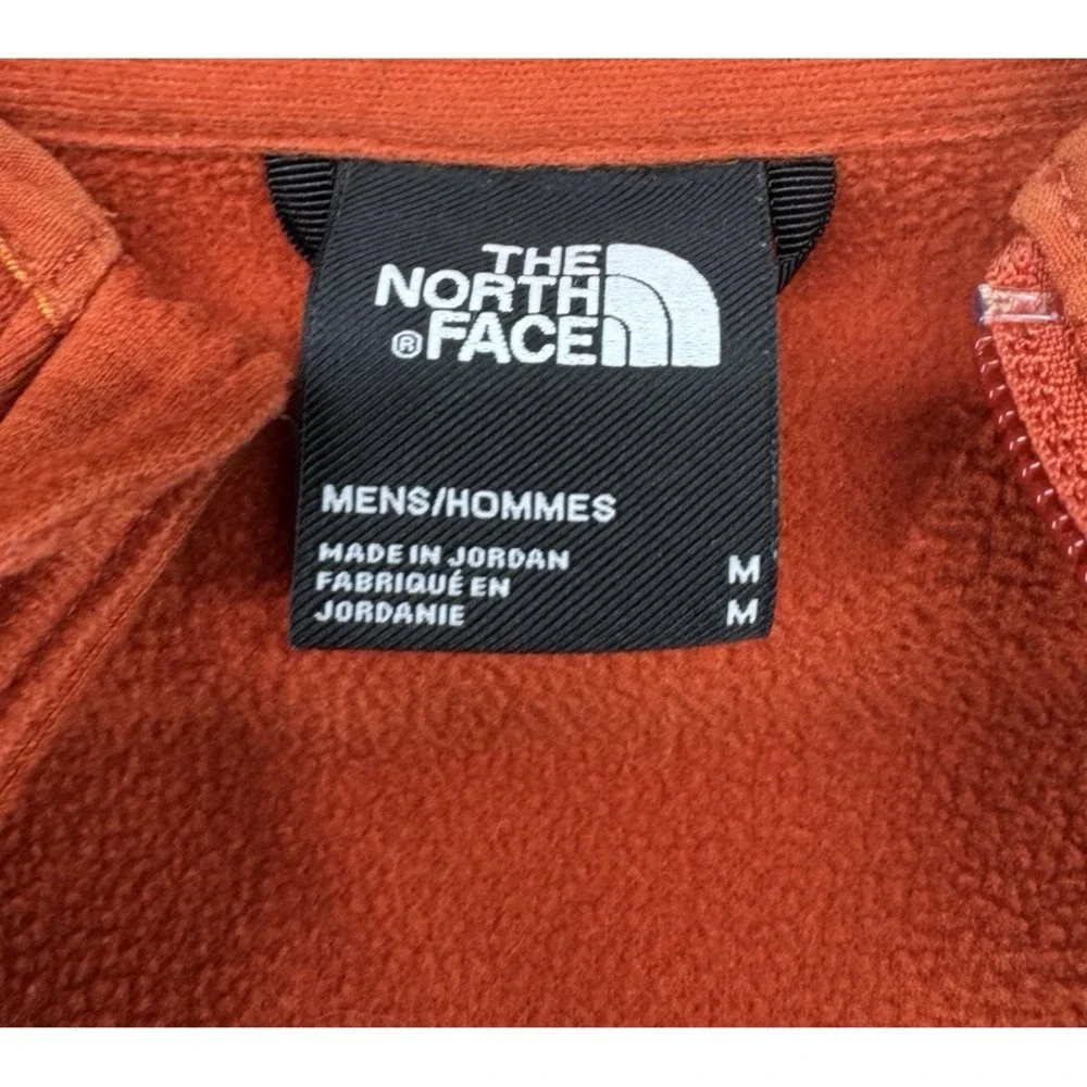 The North Face Big Sky Resort Montana Embroidered Orange 1/4 Zip Men's Size M‎